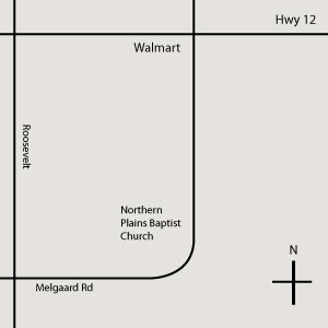 map to Northern Plains Baptist Church in Aberdeen SD map to Northern Plains Baptist Church in Aberdeen SD